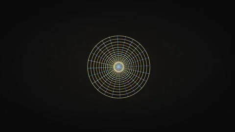 Hypnotic Grid Tunnel Loop - Radial Line Infinite Cyberspace Backdrop 스톡 동영상 341567909