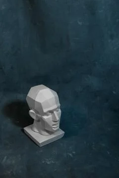 Hypnotic head for teaching drawing on a uniform background Stock Photos