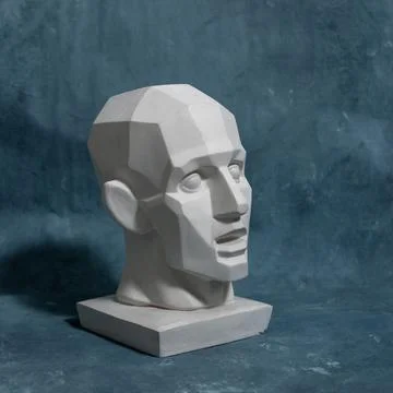 Hypnotic head for teaching drawing on a uniform background Stock Photos