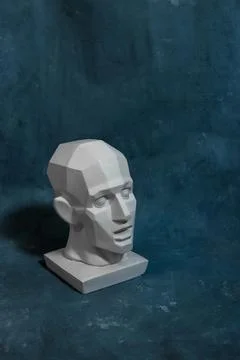 Hypnotic head for teaching drawing on a uniform background Stock Photos
