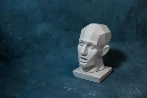 Hypnotic head for teaching drawing on a uniform background Stock Photos