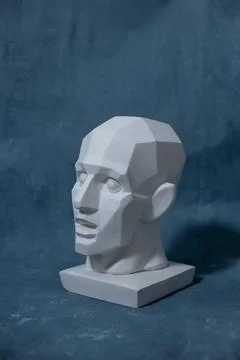 Hypnotic head for teaching drawing on a uniform background Stock Photos