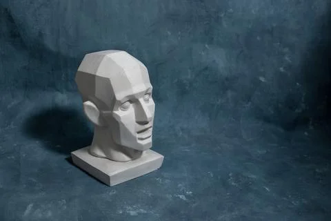 Hypnotic head for teaching drawing on a uniform background Stock Photos