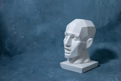 Hypnotic head for teaching drawing on a uniform background Stock Photos