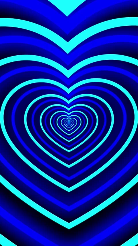 Hypnotic Heart Loop - Abstract Visual Animation Stock Footage 308074353