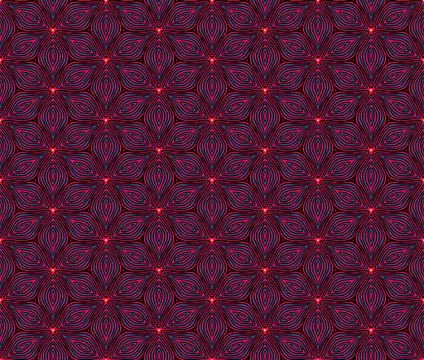 Hypnotic Hexa Mirror (Red, Blue, Yellow, Black) Illustrazione stock