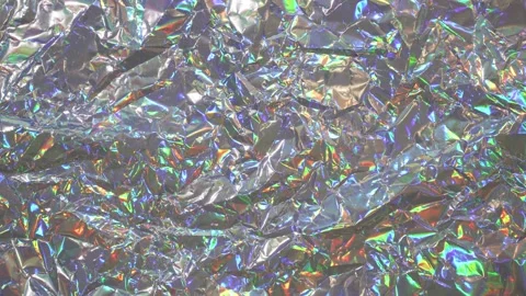 Hypnotic Holographic Foil Background with Psychedelic Light Reflections and Stock Footage 313548079