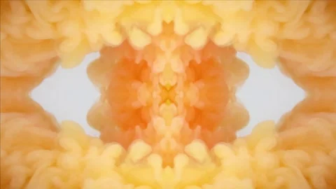 Hypnotic Ink Dance (Orange and Yellow) Stock Footage 274526533