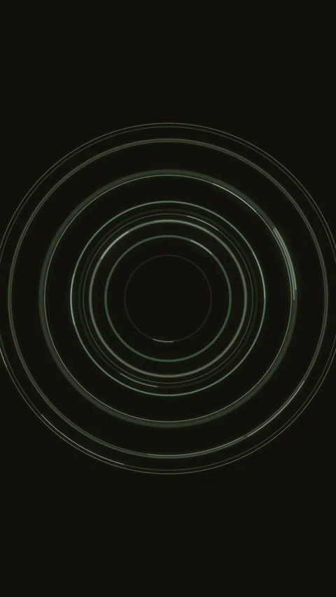 Hypnotic inward-spiraling light rings create a mesmerizing visual effect Video stock 327625947
