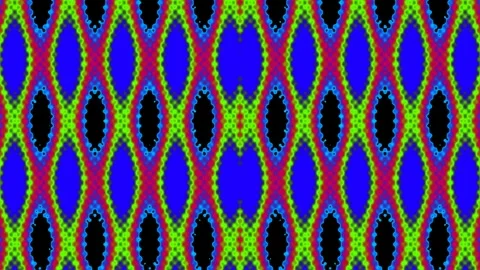 Hypnotic kaleidoscope background: Abstract geometric pattern repeat of vibr.. Stock Footage 333437809