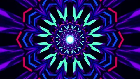 Hypnotic Kaleidoscope background. Stock Footage 170306018