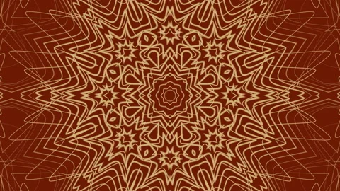 Hypnotic kaleidoscope pattern slowly rotates showcasing intricate symmetrical Stock Footage 303361035