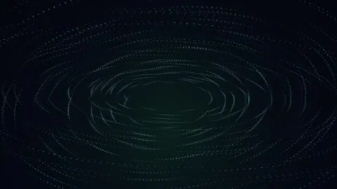Hypnotic light circles pulsate against a dark backdrop Stock Footage 327942512
