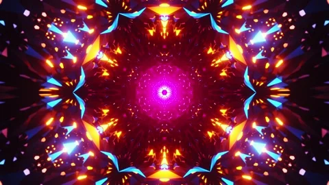 Hypnotic Light Show. Infinitely looped animation Stock Footage 259382797