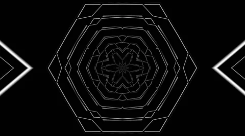 Hypnotic lines Star B&amp;N - LoopNeo VJ Loops HD 1920X1080 Stockbeeldmateriaal 40074948