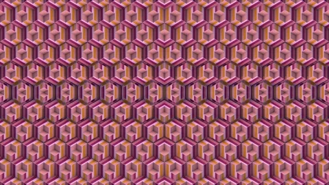 Hypnotic loop animation of a geometric grid pattern. 3d rendering 4K Stock Footage 307388141
