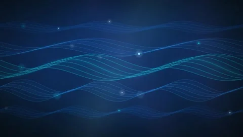 Hypnotic Looping Animation Of Blue Wavy Lines Видео 344382734