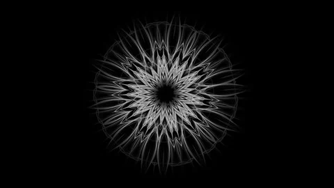 Hypnotic mandala growing and changing - seamless looping (FULL HD) Video stock 87739885