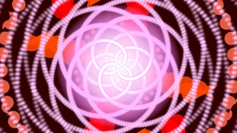 Hypnotic mandala pattern with glowing particles, spiritual geometric background, Vidéo 330928879