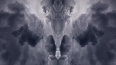 Hypnotic mesmerizing trippy dramatic clouds. 5K mirrored time-lapse. Stock Footage 232805394
