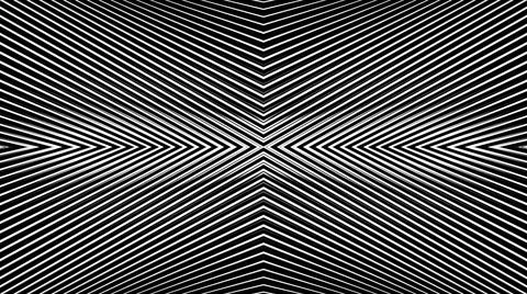 Hypnotic mirror pattern with stripes. Motion. Striped mirror background connects Stock Illustration