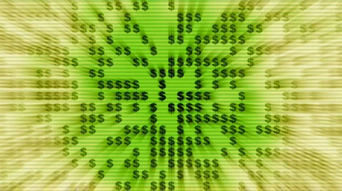 Hypnotic Money Flash Looping Animated Background Stock Footage
