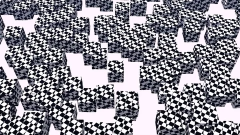 Hypnotic motion cubes. Stock-Footage 73540674