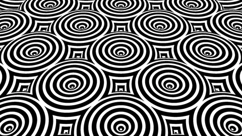 Hypnotic movement strips. Pattern circles Stockbeeldmateriaal 73540530