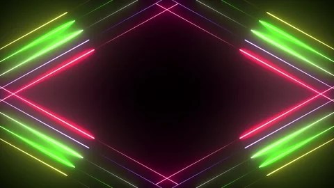 Hypnotic Moving Light Beams and Streaks | Cyber Glow Sci-Fi Loop 4K Stock Footage 304948137
