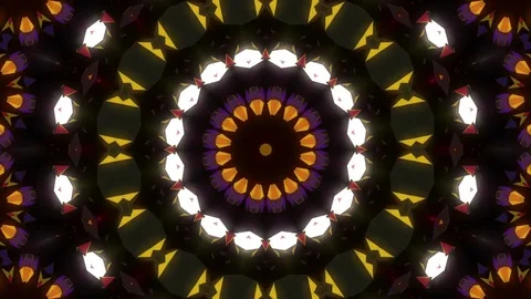 Hypnotic Neon Caleidoscope Stock Footage 84229559
