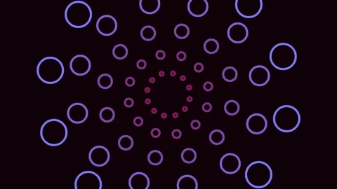 Hypnotic Neon Geometric Particle Pattern Background Loop for Abstract Digit.. Stock Footage 340378475