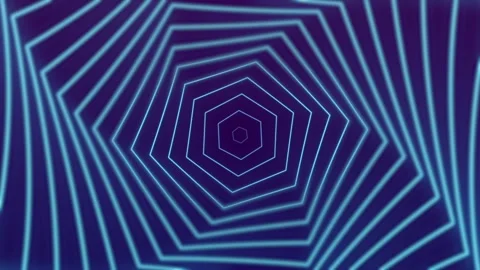 Hypnotic Neon Lines Creating a Mesmerizing Abstract Geometric Illusion Video stock 341926811