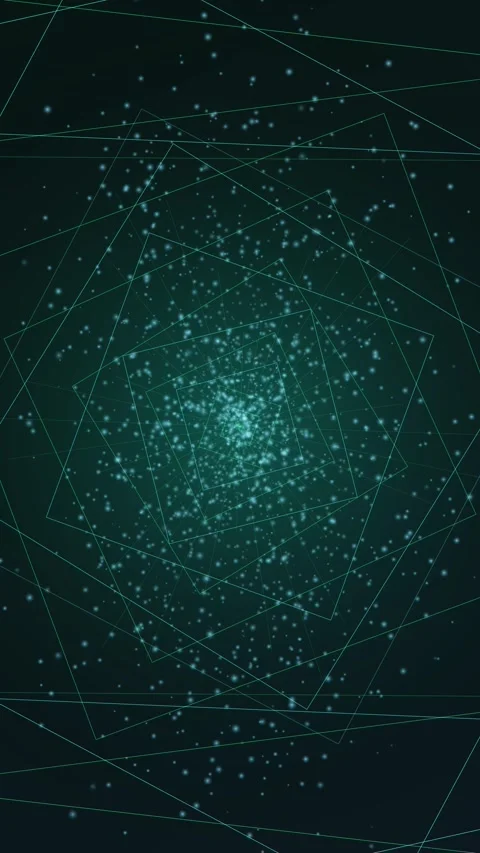 Hypnotic Neon Square Illusion Creates Depth and Movement Stock Footage 327941989