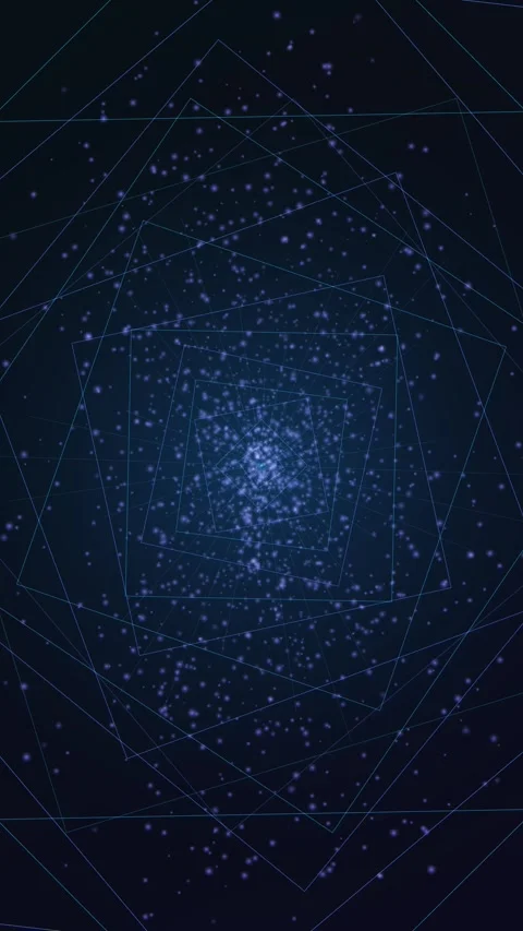 Hypnotic nested squares create an illusion of infinite depth Stock Footage 327625565