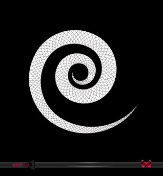 Hypnotic object spiral background. Vector illustration. Abstract rotation Stock Illustration