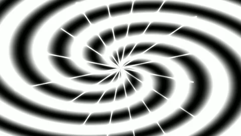 Hypnotic optical spiral vortex background with swirling black and white abs.. Stock Footage 336772221