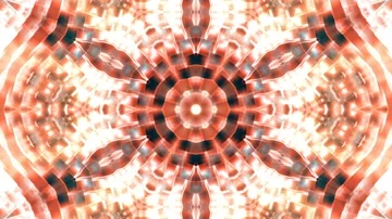 Hypnotic Orange Complex Intricate Kaleidoscope 1 Stock Footage 85560551