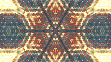 Hypnotic Orange Complex Intricate Kaleidoscope 3 Stock Footage 85563167