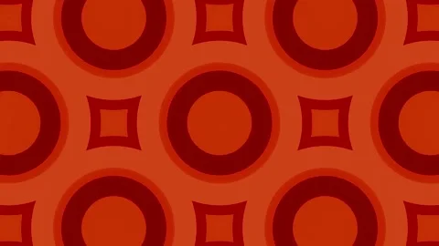 Hypnotic ornament with round elements. Design. Repeating pattern with round Stock Footage 166646050
