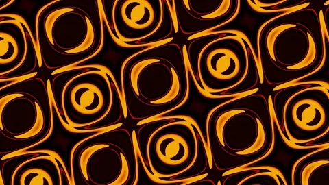 Hypnotic ornament with round elements. Design. Repeating pattern with round Stock Footage 166646102