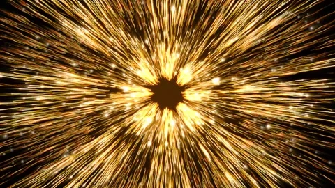 Hypnotic Particles Gold Abstract Background Stock Footage 311532905