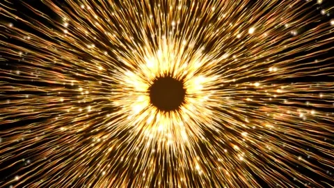 Hypnotic Particles Gold Abstract Background Stock Footage 311532925