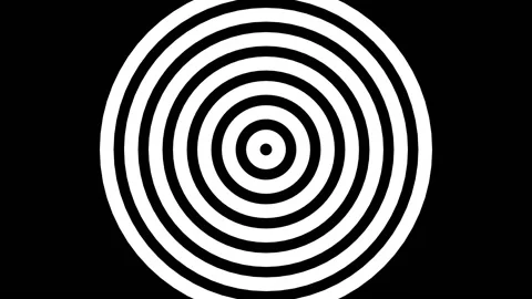 Hypnotic pattern in black and white looping Stock Footage 137766251