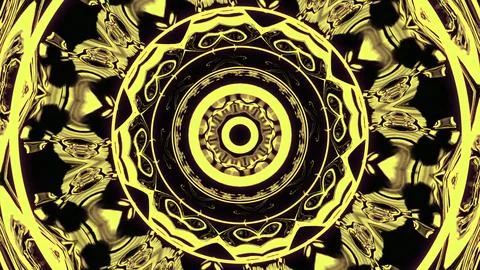 Hypnotic pattern with bright neon circles in stream. Design. Neon glowing Stock Illustration