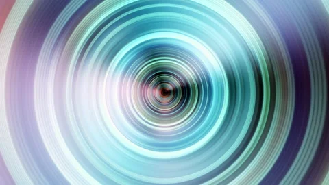 Hypnotic pattern of  circles with multicolor radial Stock Footage 200926308