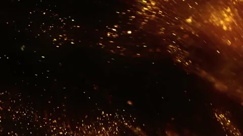 Hypnotic Patterns of Shimmering Golden Particles in MotionBackground Bokeh Stock Footage 239623537