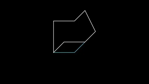 Hypnotic Penrose Triangle Stock Footage 308386268