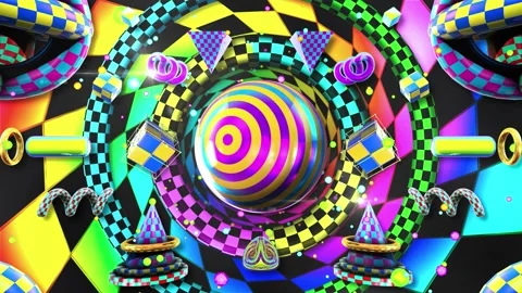 Hypnotic Pop Background Stock Footage 343277275