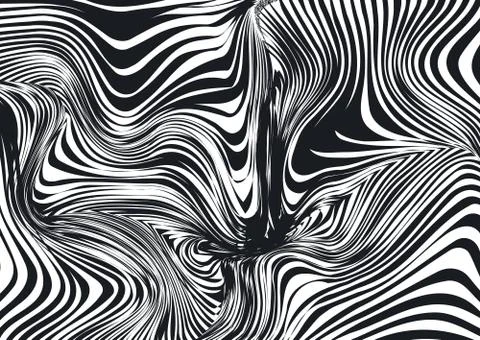 Hypnotic print, optical illusion Stock Illustration