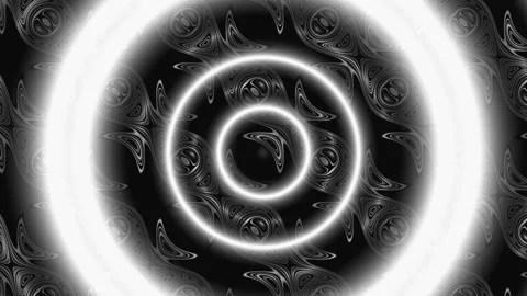 Hypnotic psychedelic animation. Abstract background with circles. Stock Footage 235186551